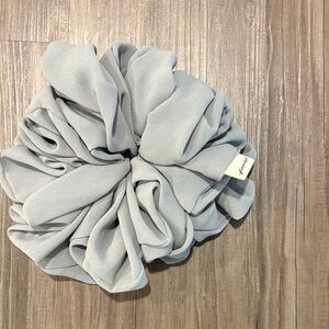Elegant Gray/ Blue Hair Scrunchie